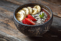 Delicious Smoothie Bowl with Fresh Fruits and Chia Seeds