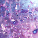 Purple Musical Notes and Glitter for Celebrations and Festive Occasions