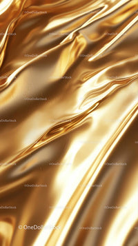 Luxurious Golden Silk Fabric with Smooth Drapery and Shine