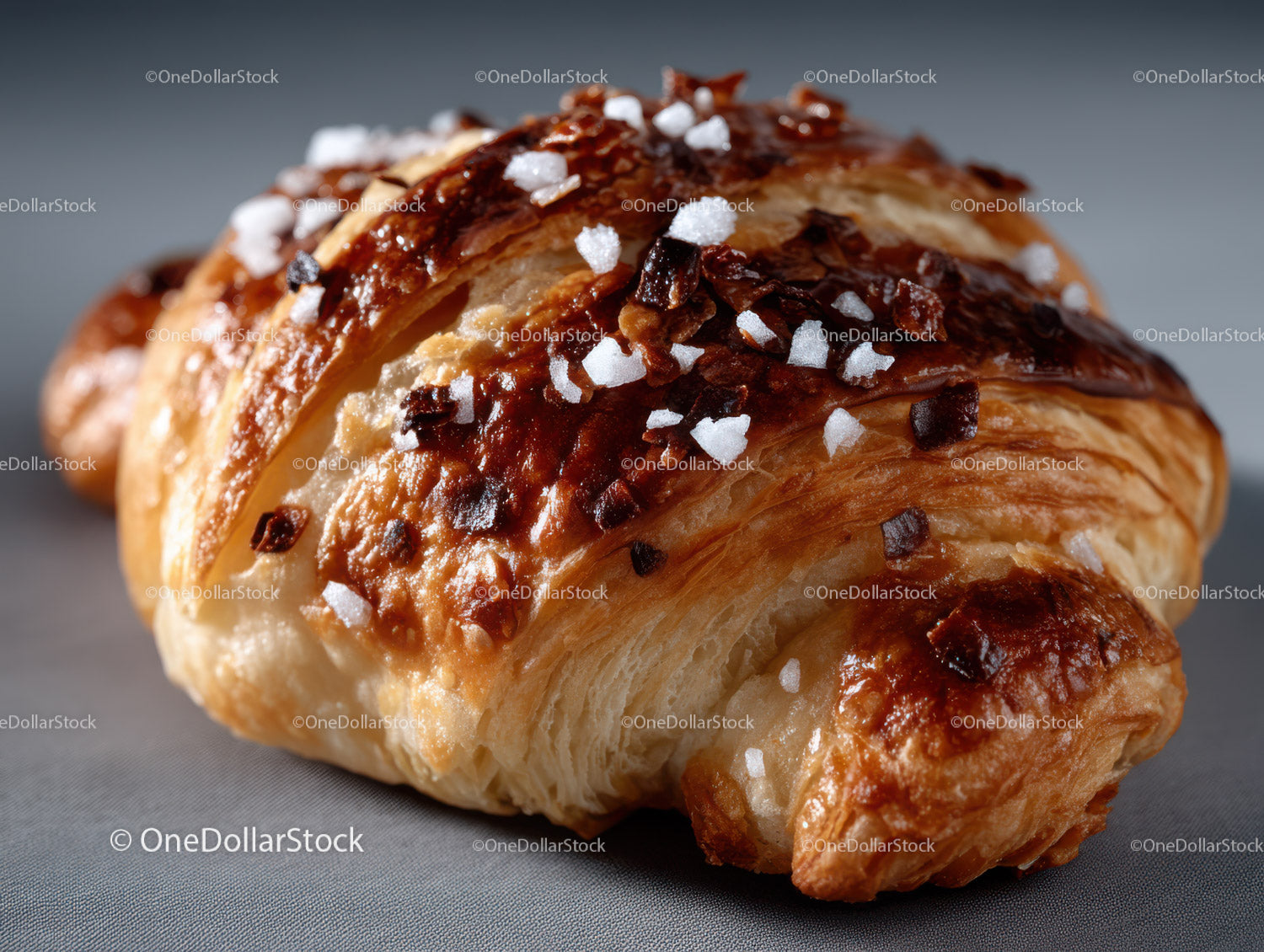 Buttery Almond Croissant with Chocolate and Sugary Topping