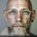 Before and after Greenish Portraits Lightroom preset edit