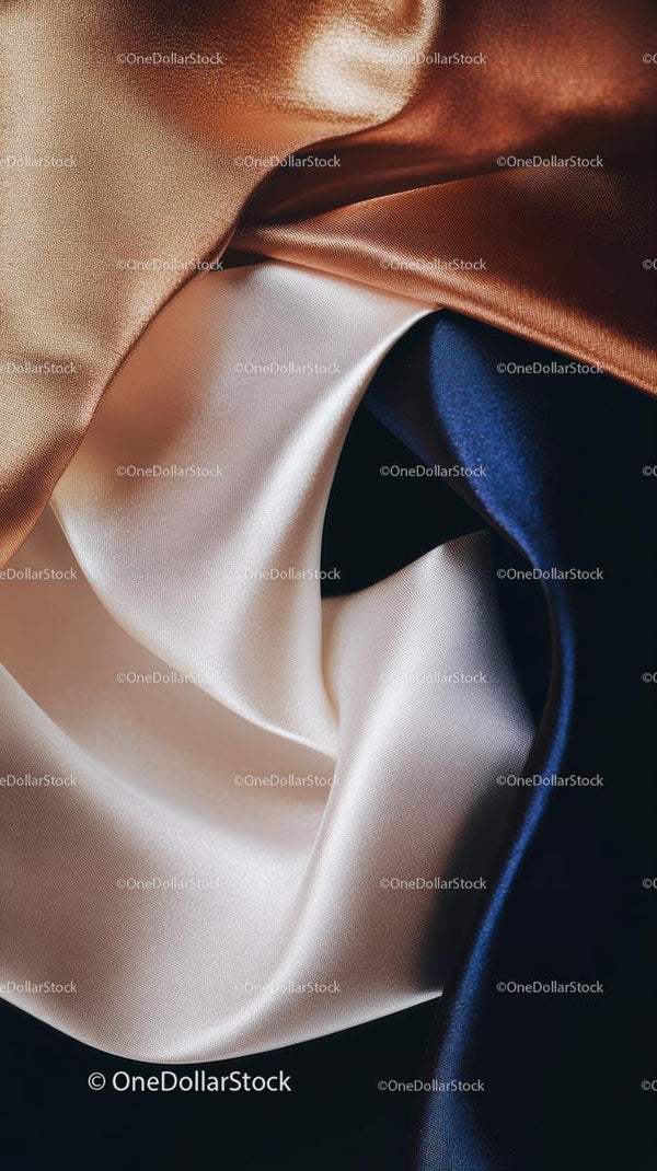 Luxurious Satin and Silk Fabrics with Flowing Drapes in Elegant Colors