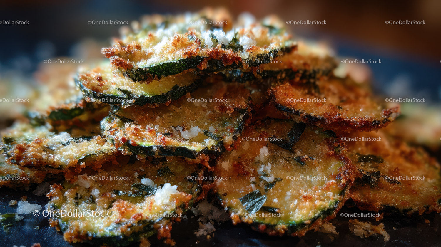 Crispy Breaded Zucchini Slices with Seasoned Coating