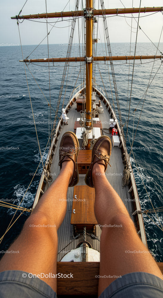 Relaxing on a Tall Ship with Stunning Ocean Views