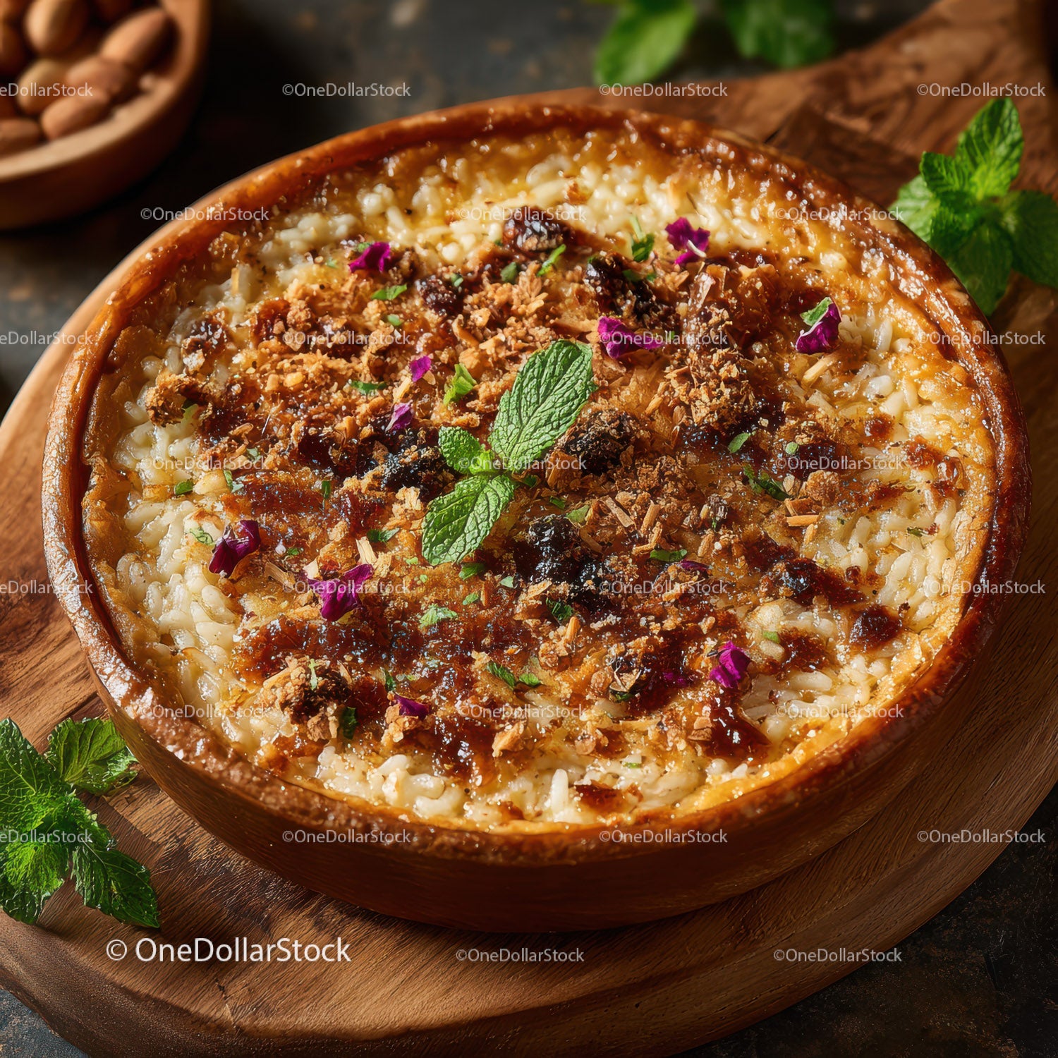 Cheesy Baked Rice Casserole with Herbs and Crispy Topping