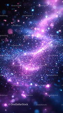 Vibrant Abstract Light Display with Neon Sparkles and Glowing Particles