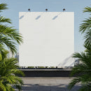 Blank Billboard on Urban Rooftop with Palm Trees
