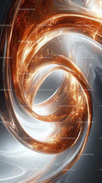 Futuristic Abstract Background with Glowing Metallic Curves