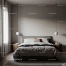 Modern Bedroom with Cozy Bed and Stylish Decor