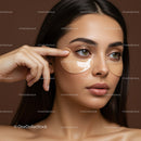 Young Woman Applying Under-Eye Gel for Fresh Glowing Skin