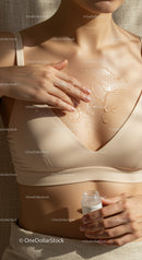 Close-Up of Woman Moisturizing Skin with Skincare Product