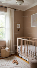 Bright Nursery with Baby Crib and Soft Natural Lighting