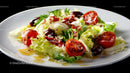 Fresh Tomato and Mixed Greens Salad with Cherry Tomatoes and Basil
