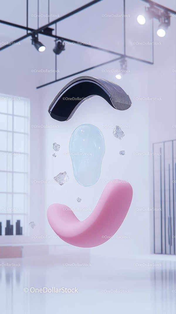 Abstract Floating Shapes Installation in Modern Interior