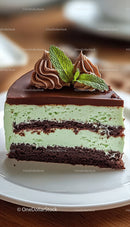 Chocolate Mint Cake with Green Mousse and Chocolate Layers