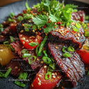 Juicy Grilled Pork Ribs with Barbecue Sauce and Crispy Edges