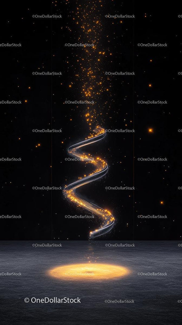 Spiral Galaxy with Glowing Stars in Deep Space Celestial Scene