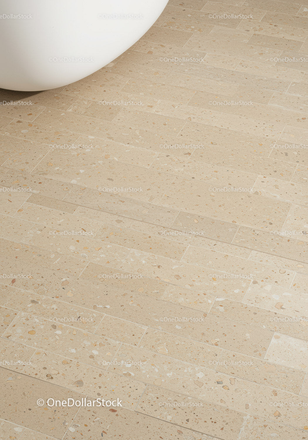 Beige Terrazzo Floor with Subtle Speckled Pattern for Modern Interior