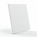 Blank white vertically standing square canvas