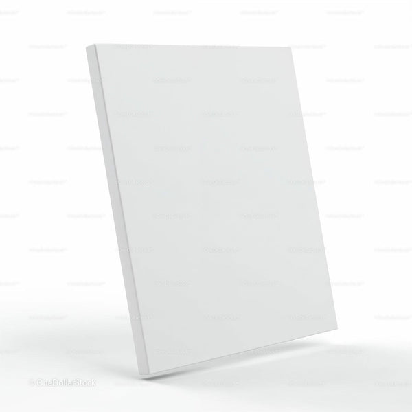 Blank white vertically standing square canvas JPG Mockup Image