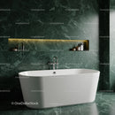 Luxurious Green Marble Bathroom with Freestanding Bathtub and Minimalist Decor
