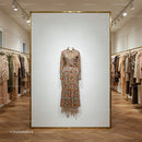 Floral long sleeve dress on mannequin in boutique