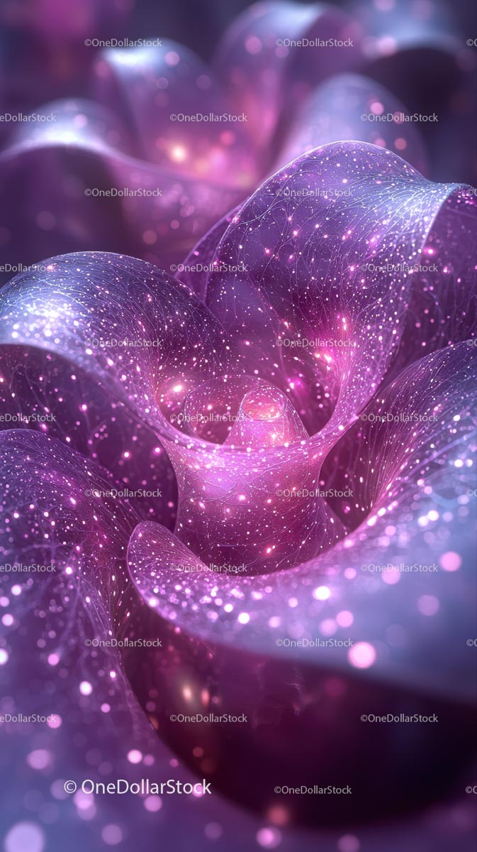 Vibrant Cosmic Nebula with Glowing Particles and Space-inspired Patterns
