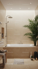 Elegant Modern Bathroom with Bathtub and Rainfall Shower
