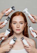 Young Woman Receiving Facial Treatment with Advanced Skincare Devices