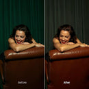 color grading preview with Vintage Portrait LUT Pack