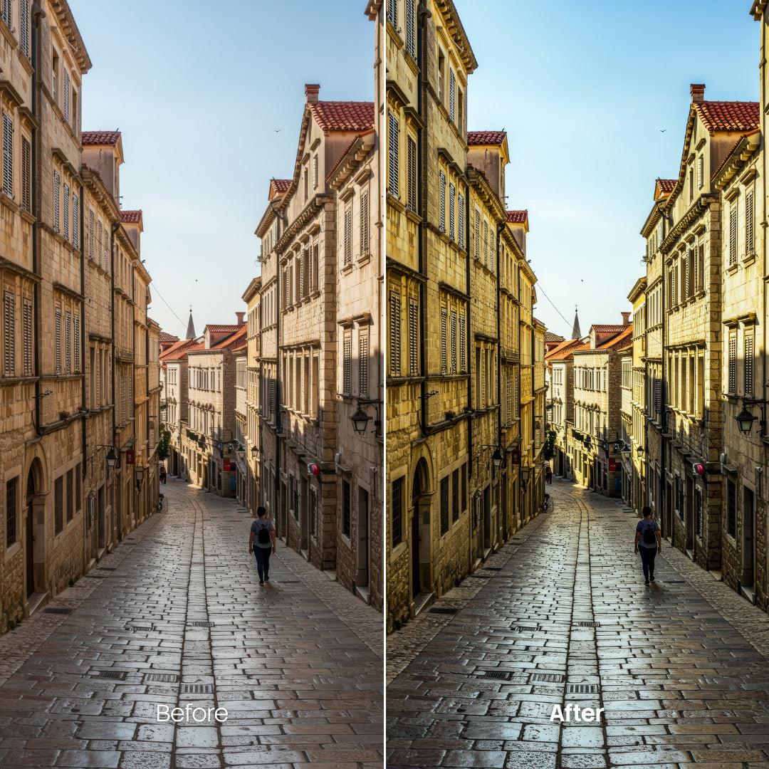 Cinematic Streets 8 LUTs digital asset preview