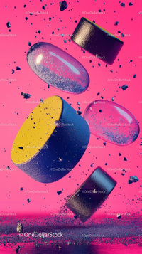 Vibrant Colorful Capsule and Pill Collection for Medical and Pharma