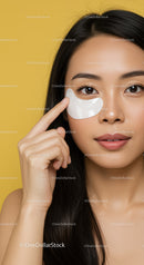 Woman Applying Facial Sheet Mask for Skincare Routine