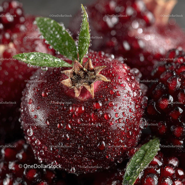 Vibrant Ripe Strawberries with Dew Drops in Macro Style