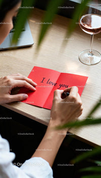 Writing a Personal Love Note on Valentines Day