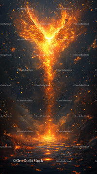 Fiery Tornado of Fire and Sparks Over Intense Landscape