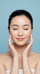 Serene Woman with Flawless Skin and Calm Expression