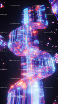 Futuristic Colorful LED Light Sculpture for Modern Art Displays