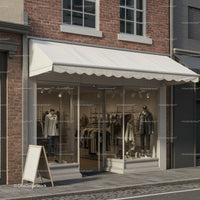 Modern Clothing Storefront with Stylish Window Display