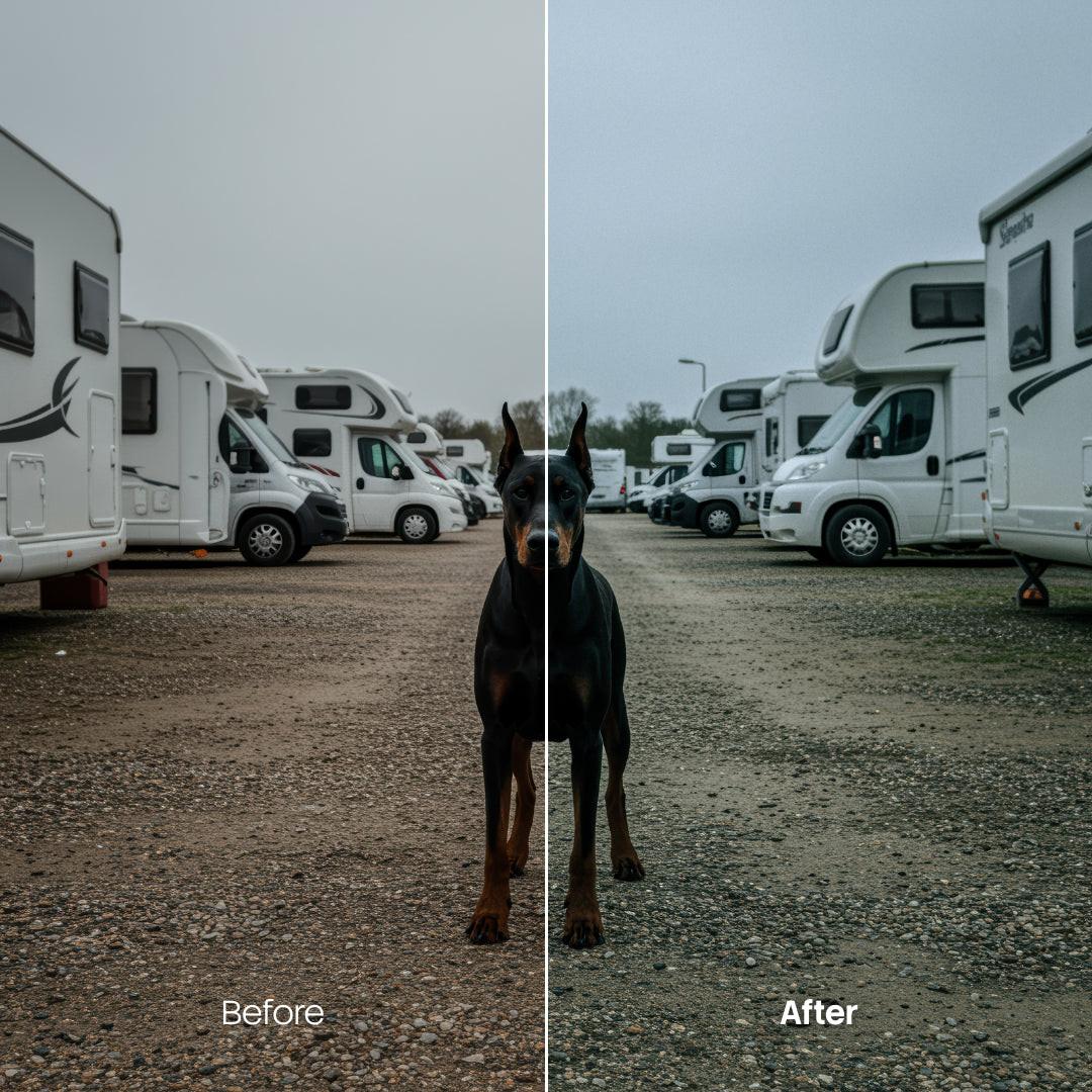 Before and after Cinema LUT Pack effect