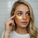 Young Woman with Under-Eye Patches in Relaxing Skincare Routine