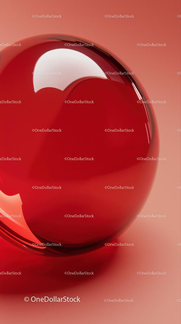 Red Heart-Shaped Object with Glossy Finish for Romantic and Artistic Use