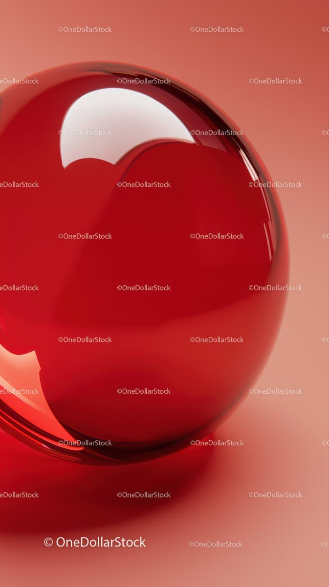 Czerwony przedmiot w kształcie serca z błyszczącym wykończeniem do romantycznego i artystycznego użytku