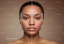 Close-Up of a Woman with Clear Skin and Smooth Complexion
