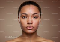Close-Up of a Woman with Clear Skin and Smooth Complexion