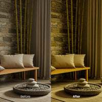 Dark Interior XMP presets color grading preview