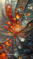 Intriguing Fractal Artwork with Glowing Spheres and Vibrant Colors