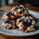 Blueberry Crumb Bars Freshly Baked with Juicy Fruit Filling