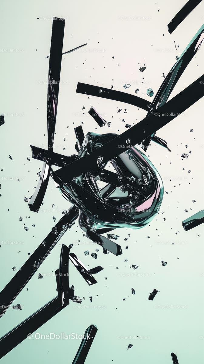 Shattered Glass and Mirror Fragments with Dynamic Light Effects