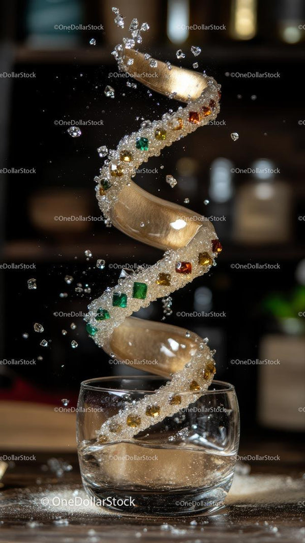 Elegancka biżuteria spiralna z błyszczącymi diamentami i kolorowymi kamieniami